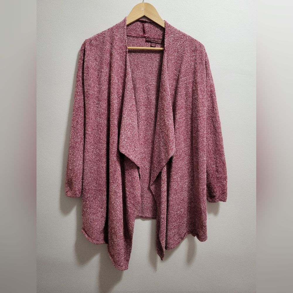 Barefoot Dreams Bamboo Chic Lite Calypso Wrap Cardigan Sweater Berry Size S/M